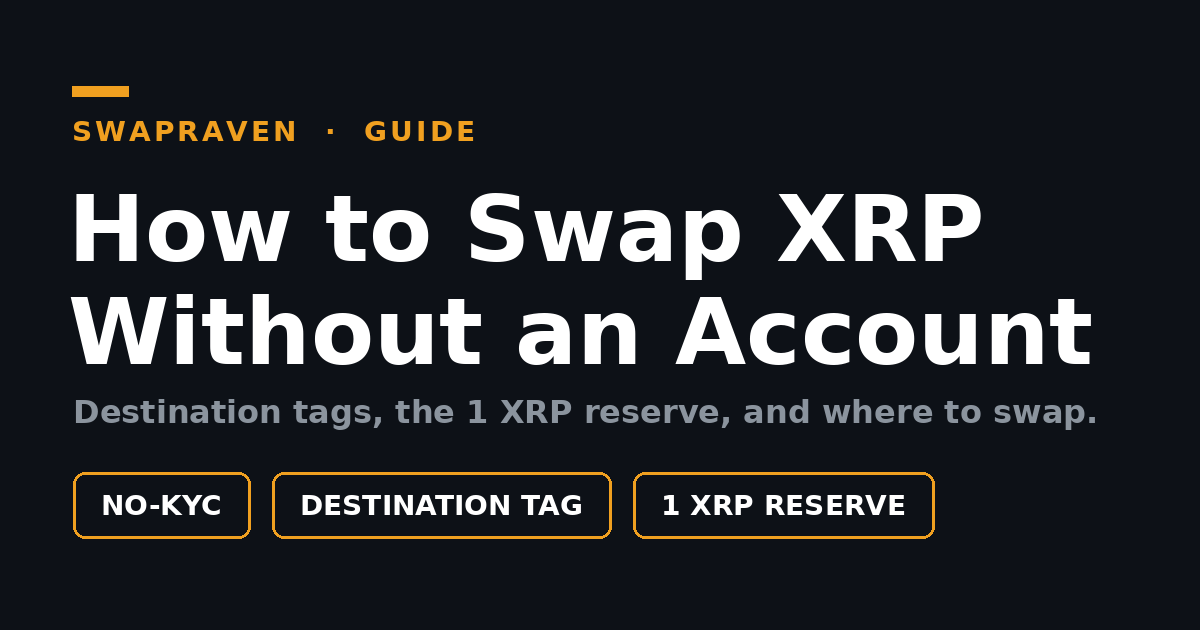 How to Swap XRP Without an Account (Destination Tag Guide)