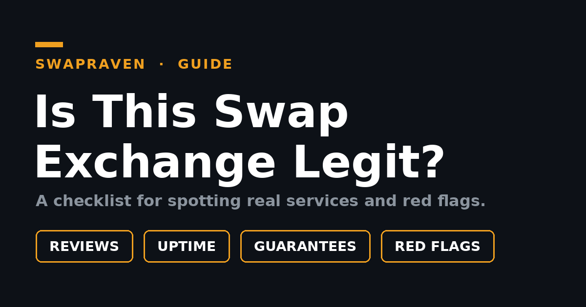 Is This Swap Exchange Legit? A Checklist Before You Swap