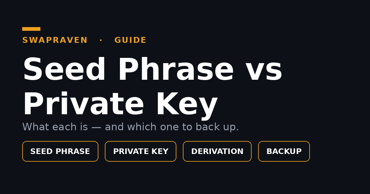 Seed Phrase vs Private Key