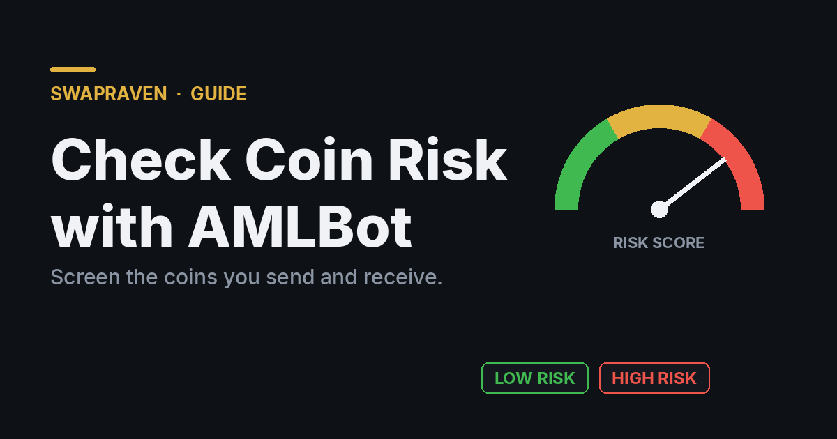 Using AMLBot and Other Tools to Check Coin Risk